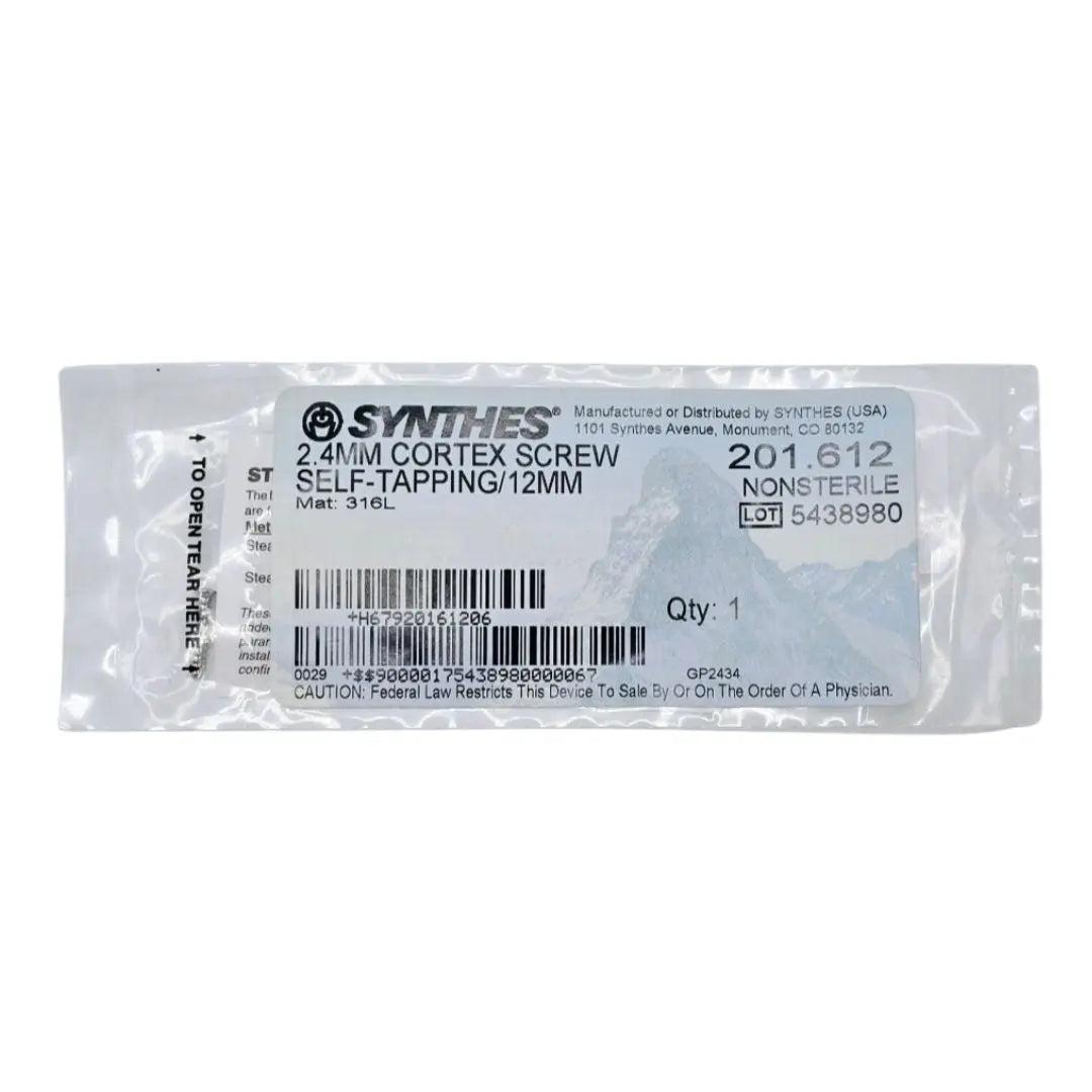 Synthes 201.612 2.4mm Cortex Screw Self-Tapping/12mm Synthes