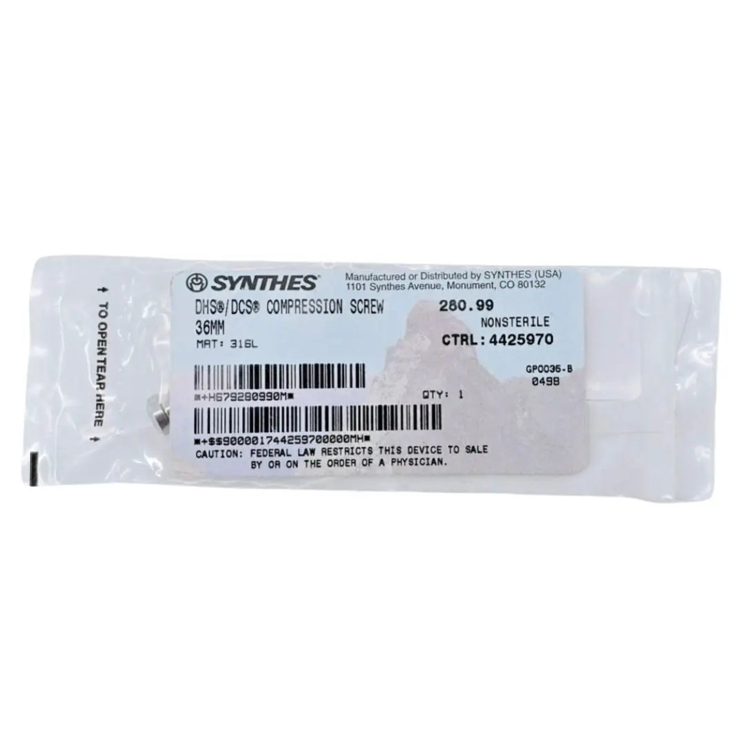 Synthes 280.99 DHS/DCS Compression Screw 36mm Synthes