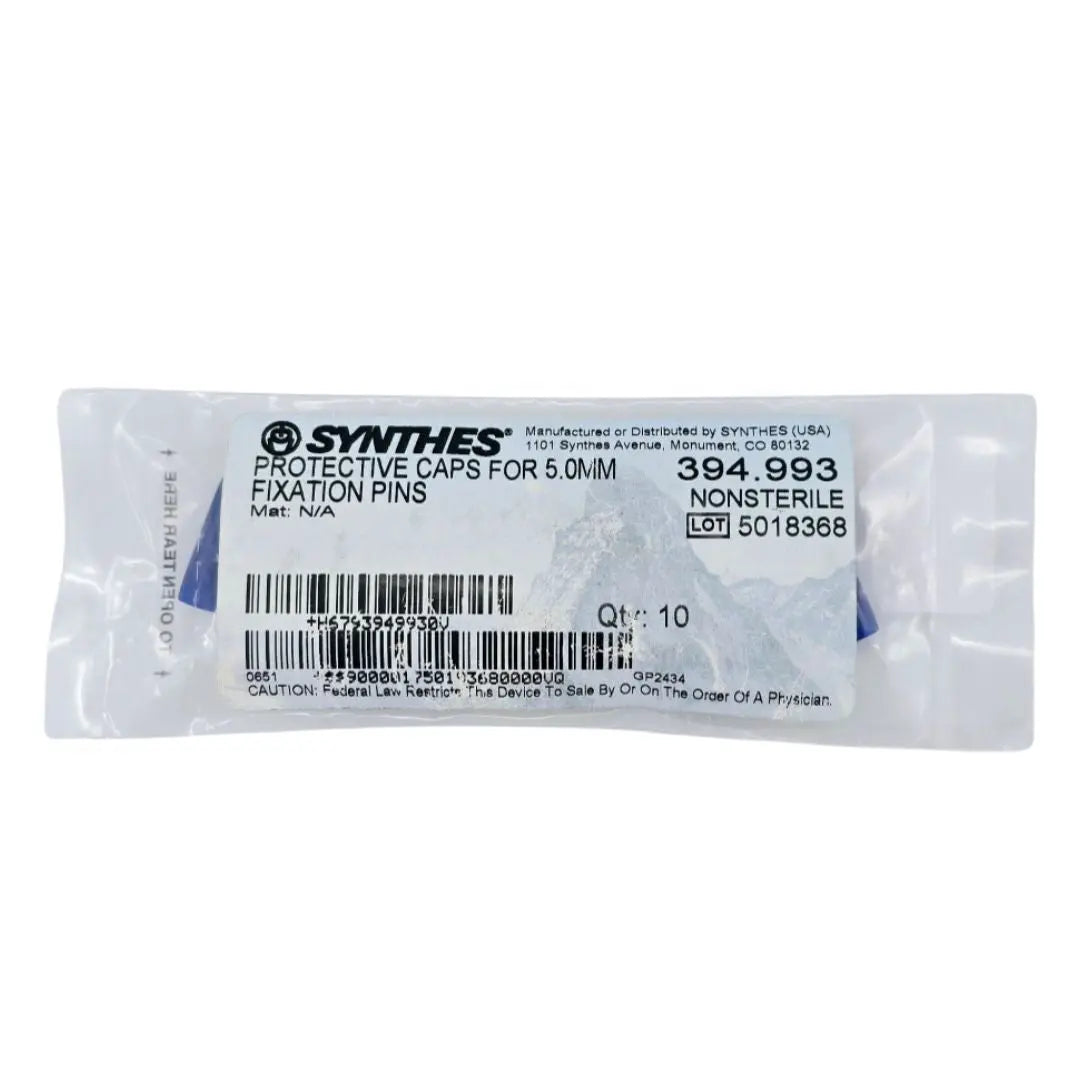 Synthes 394.993 Protective Caps for 5.0mm Fixation Pins 10/PK Synthes