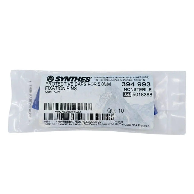 Synthes 394.993 Protective Caps for 5.0mm Fixation Pins 10/PK Synthes