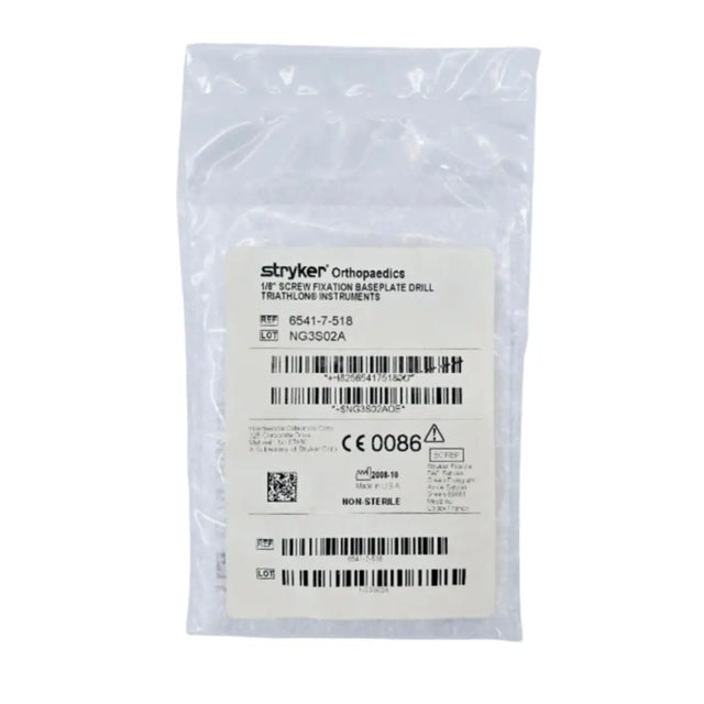 Stryker Orthopaedics 6541-7-518 1/8" Fixation Triathalon Drill Bit Stryker