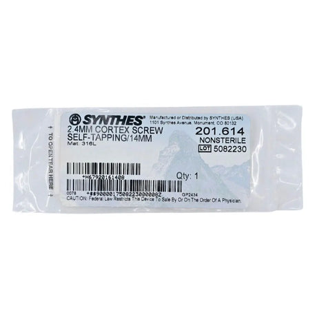 Synthes 201.614 2.4mm Cortex Screw Self-Tapping/14mm Synthes