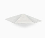 White textured fabric on a white background