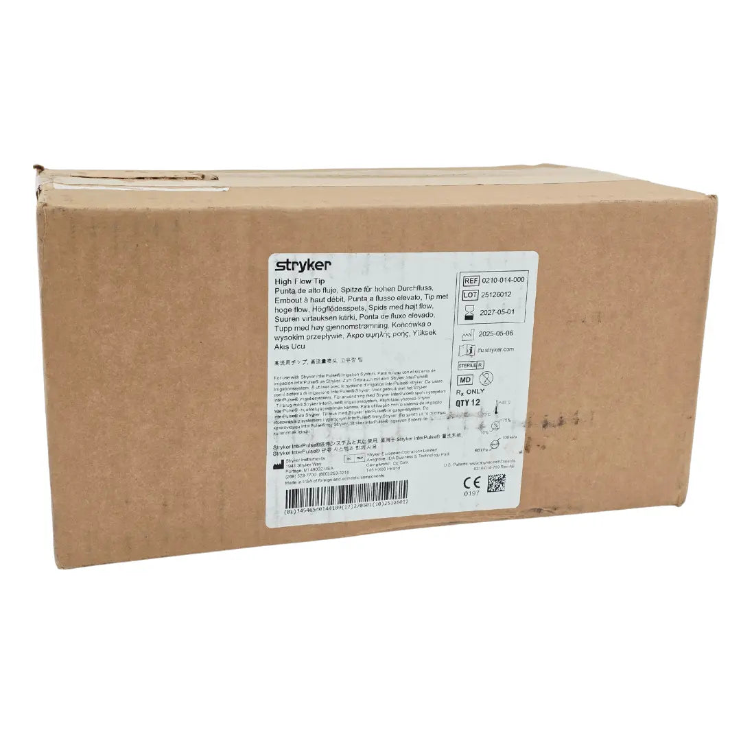 Stryker 0210-014-000 InterPulse High Flow Lavage Irrigation Tips Box of 12 New Stryker