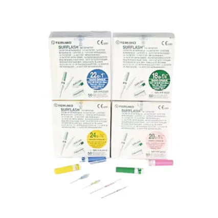 TERUMO SURFLASH IV POLYURETHANE CATHETERS - 22G x 1", Blue, 50/bx, 4 bx/cs (US Only) Terumo Medical Corp.