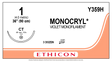 Ethicon Monocryl Y359H Suture - Violet Monofilament Poliglecaprone 25, Absorbable (Box of 36) Ethicon