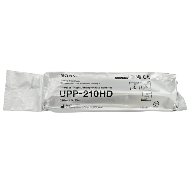 Sony UPP-210HD High Density Thermal Print Paper Roll Type II 210mm x 25m Primis Medical