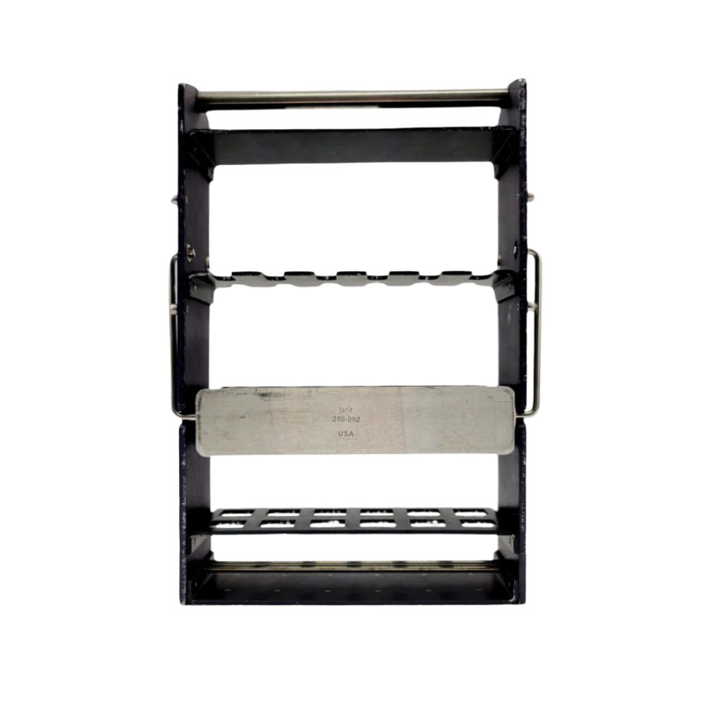 Jarit 250-092 Instrument Rack w/ 12 Slots 2-1/2" x 7" x 10" Black