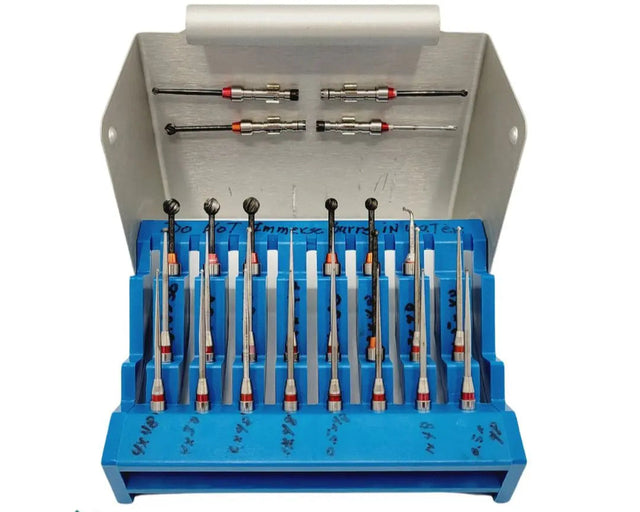 Hall Linvatec 5038-09 Osteon Bur Rack w/ 26 Zimmer 5056 Fluted Burs 5-1/2" Primis Medical