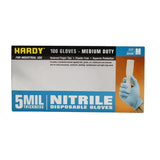 Hardy 5MIL Nitrile Disposable Gloves Medium for Industrial Use 1000/CS Hardy
