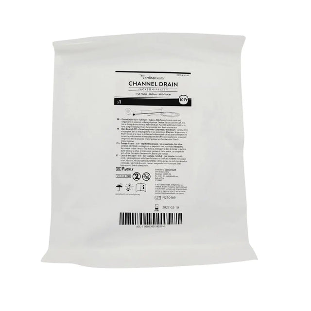 Cardinal Health JP-2227 Channel Drain Jackson Pratt Full Flutes Hubless with Trocar (Each) Cardinal Health