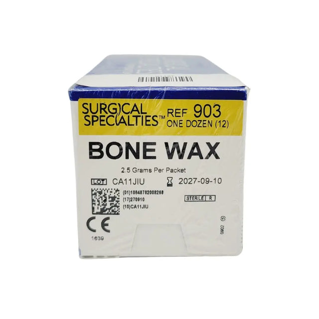 Surgical Specialties 903 Bone Wax 2.5 Grams Per Packet White Box of 12 Surgical Specialties