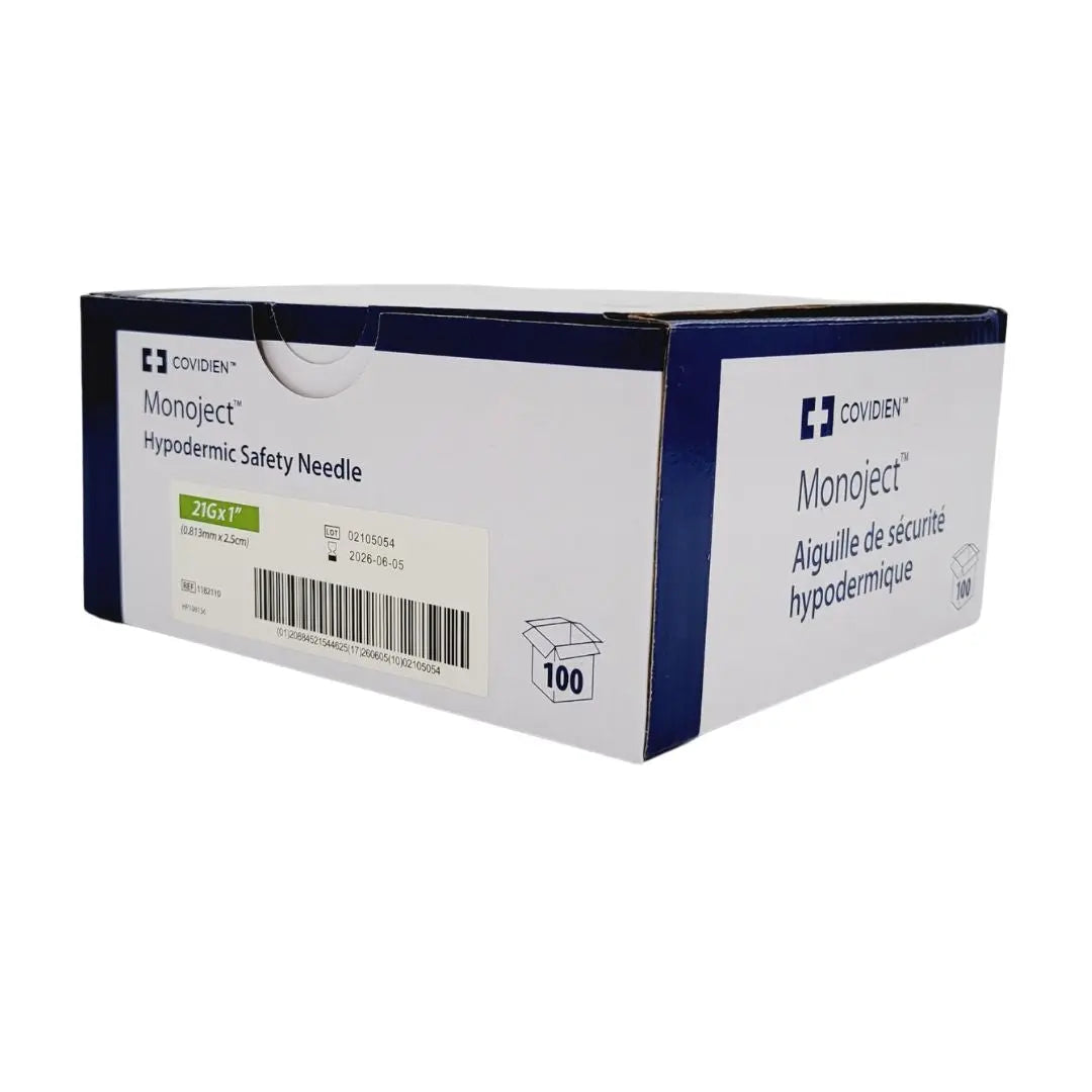 Covidien 1182110 Monoject Hypodermic Safety Needles 100/BX Covidien