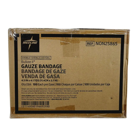 Medline Bandage, Gauze Bulkee ll 4.5 IN x 4.1 YD NON25865 100 CS Medline