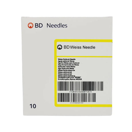 BD 405186 Weiss Epidural Needle 20G x 3.50in Box of 10 BD