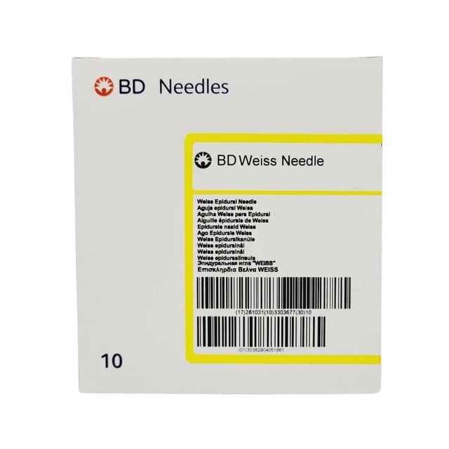BD 405186 Weiss Epidural Needle 20G x 3.50in Box of 10 BD