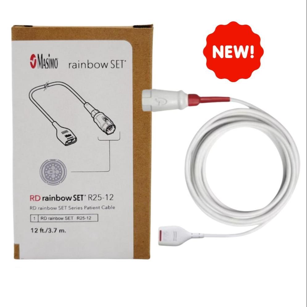 Masimo 4078 RD Rainbow Set R25-12 Series Patient Cable 12Ft 3.7m New