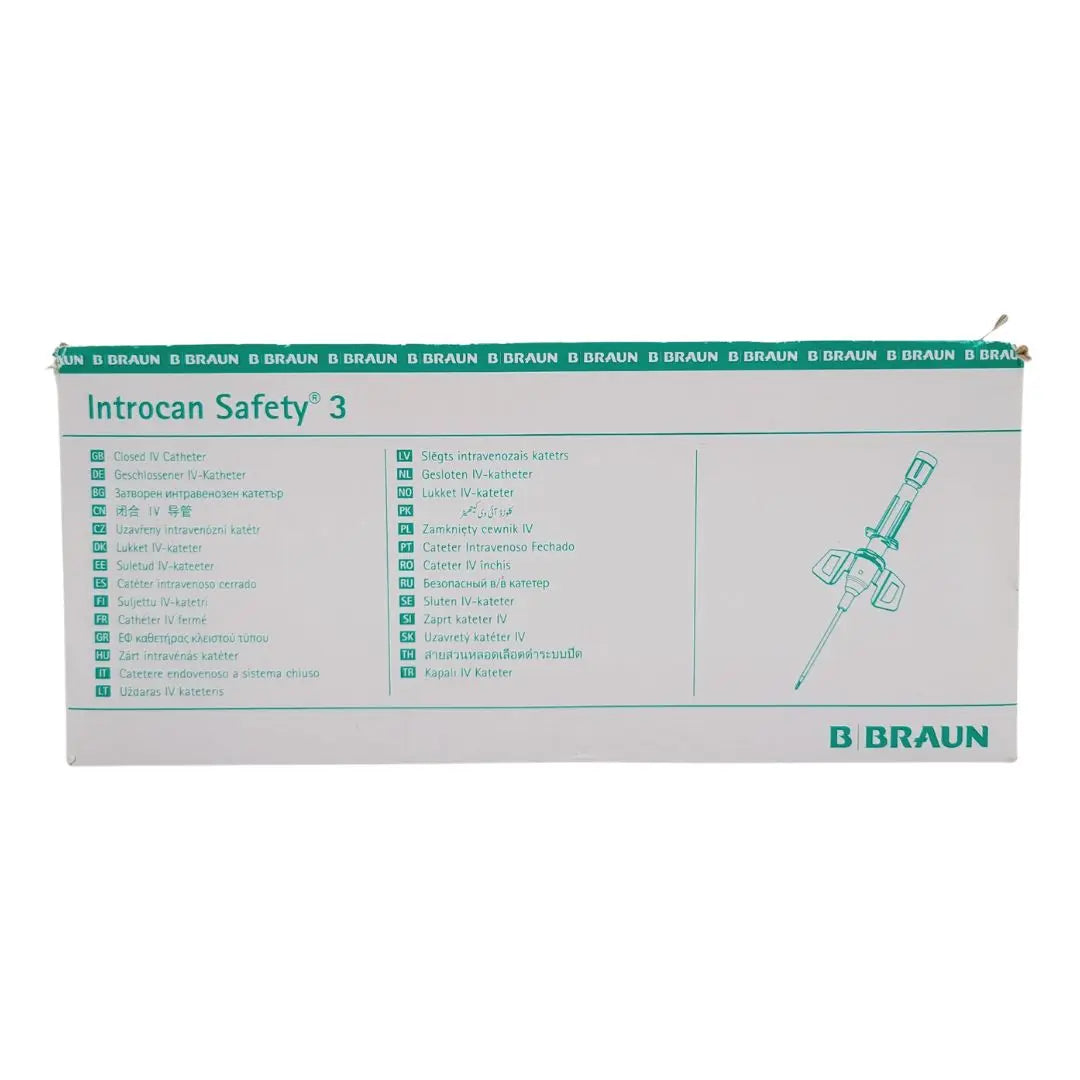 B Braun 4251129-02 Introcan Safety 3 20G Closed IV Catheter Box of 50 B Braun Medical, Inc.