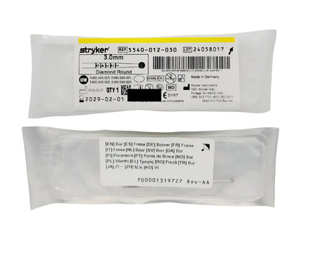 Stryker 5540-012-030 Diamond Round Bur 3.0mm Orthopedic Stryker