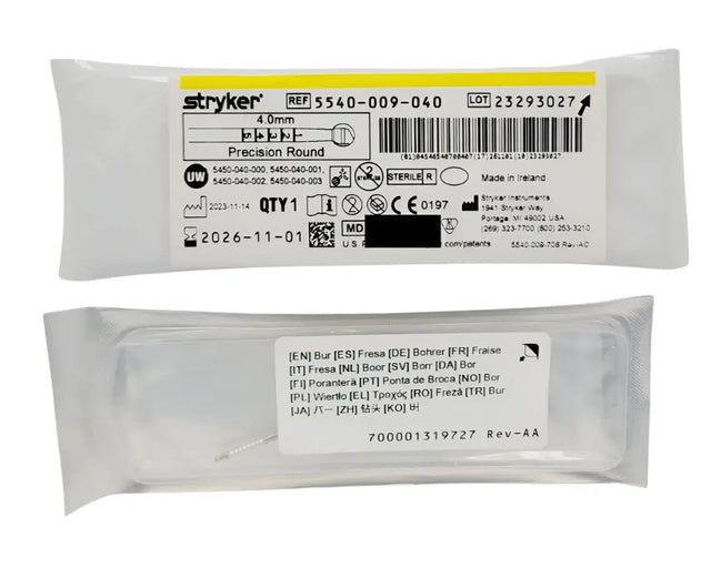 Stryker 5540-009-040 Precision Round Bur 4.0mm Orthopedic Stryker