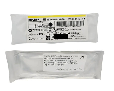 Stryker 5540-012-050 Diamond Round Bur 5.0mm Orthopedic Stryker
