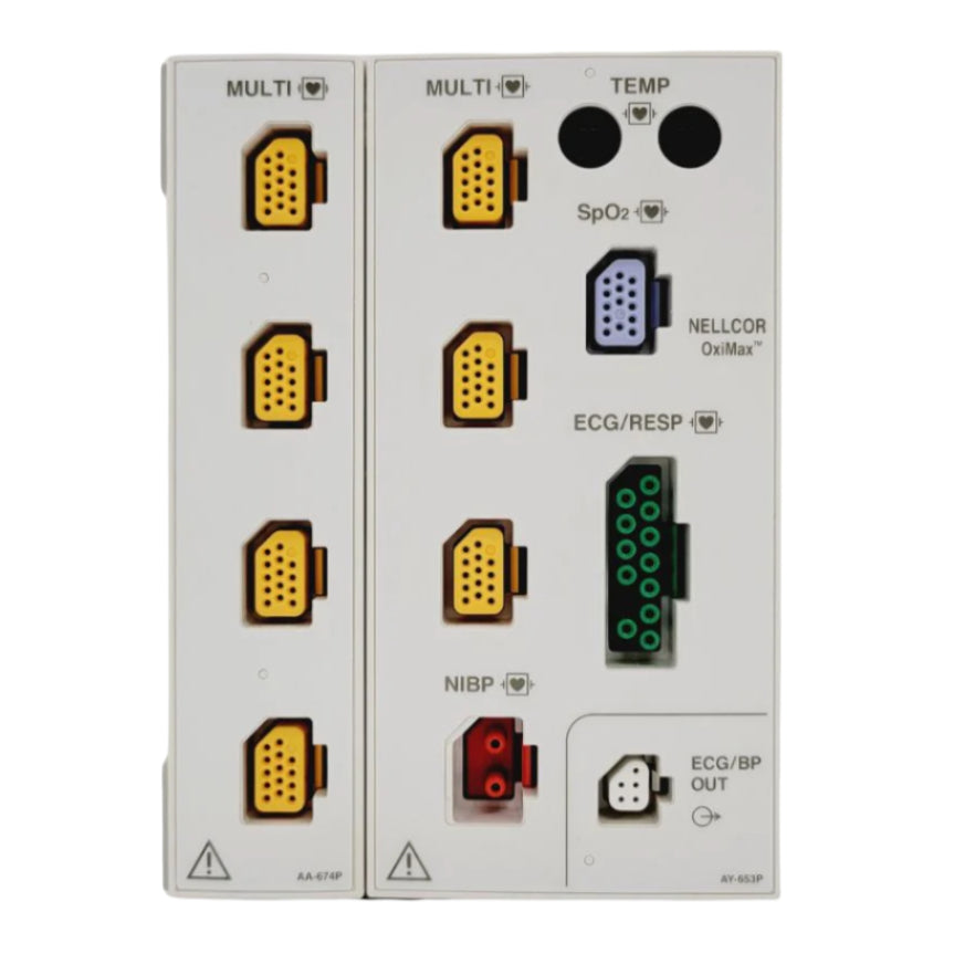 Nihon Kohden AY-653P Nellcor OxiMax SpO2 Input Unit Multi Connector w/ AA-674