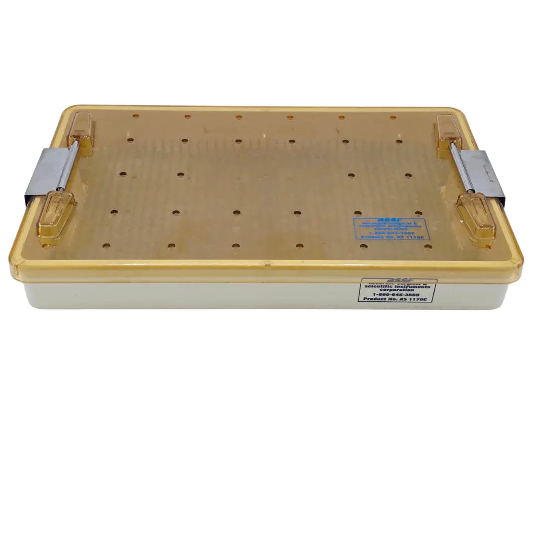 ASSI 1170C Instrument Case w/ Lid, Handles & Inner Liner Mat Accurate Surgical & Scientific Instruments Corporation