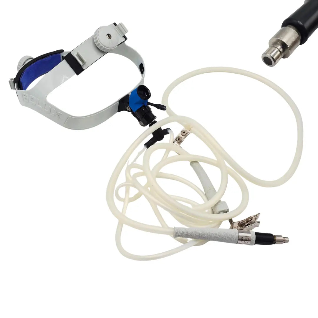 Isolux Fiber Optic Surgical Headlight w/ Headband & Light Cable DH0248 Isolux