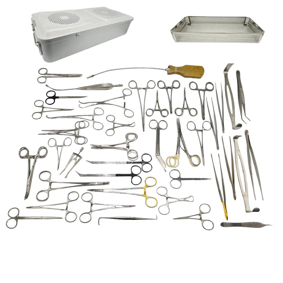 Integra Vascular Surgery Instrument Set w/ Aesculap Case 56pcs German High Grade Primis Medical