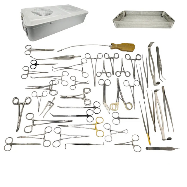 Integra Vascular Surgery Instrument Set w/ Aesculap Case 56pcs German High Grade Primis Medical