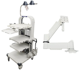 Olympus WM-NP2 Equipment Cart with MAJ-1641 LCD Monitor Arm OEM Workstation Primis Medical