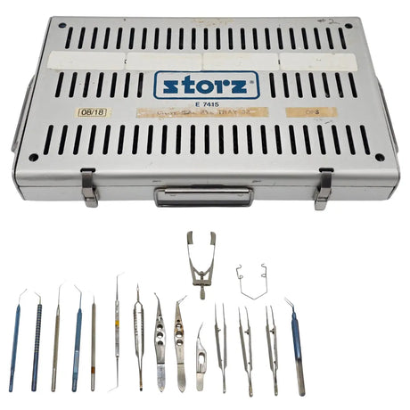 Ophthalmic ENT Microsurgical Instrument Set –Storz, Ambler, Katena, MSI 16 pcs Primis Medical