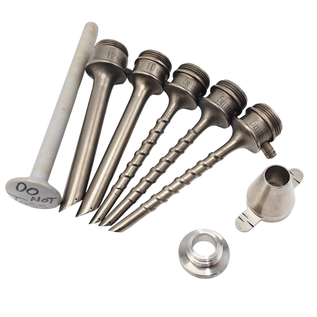 Laparoscopic Trocar Set 5mm/10mm/12mm Cannulas Obturator & Adapter Spiral Shaft Primis Medical