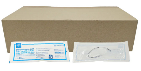 Medline DYNJAAUC40 Endotracheal Tube Oral Curved Murphy 4mm Uncuffed Box 10 Primis Medical