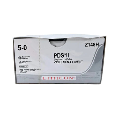 Ethicon Z148H 5-0 PDS II VIOLET 1X30 RB-2 DOUBLE ARMED Box of 36 Ethicon