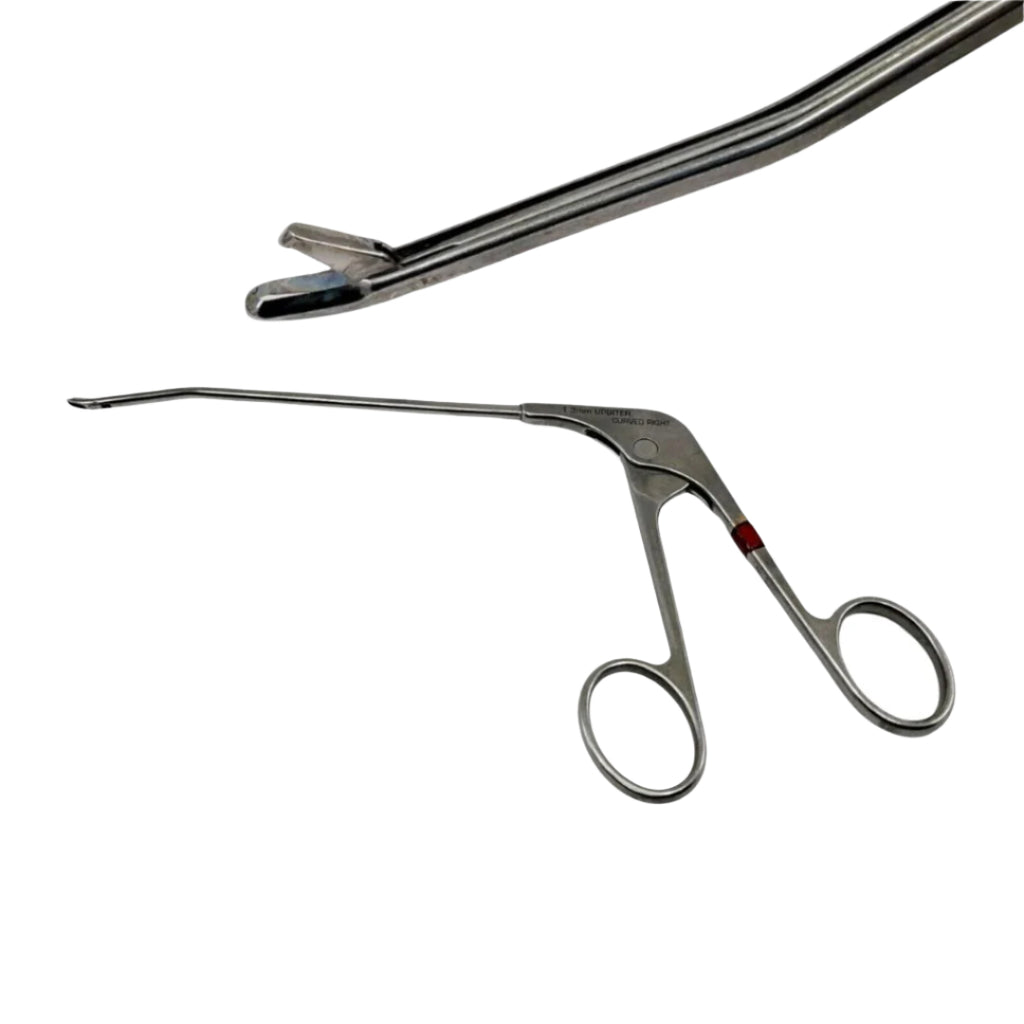 Acufex 012043 Basket Punch Scoop Forceps 1.3mm Upbiter Curved Right 9"