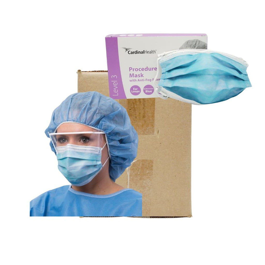 Cardinal Health AT74531 Level 3 Procedure Masks w/ Anti-Fog Foam Strip 300 Case