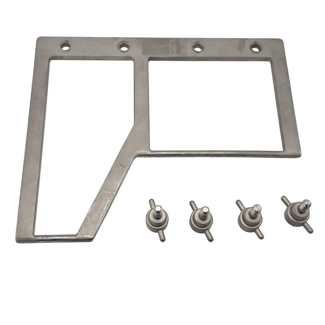 Metal frame with screws on a white background, featuring Mizuho OSI and Primis Medical logos.