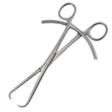 V. Mueller OS911-010 Bone Reduction Forceps Curved 1x1 Sharp Tip Prongs 8" Primis Medical