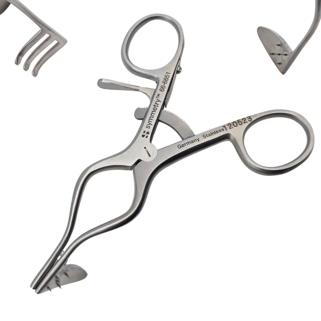 Symmetry Perkins 66-6651 Three Prong Retractor 5" Solid Blades Primis Medical