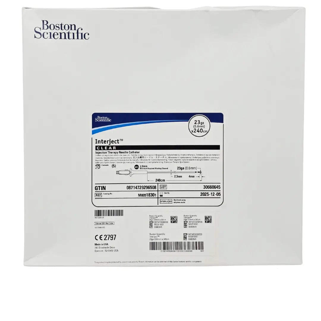 Box of Boston Scientific medical device with clear label