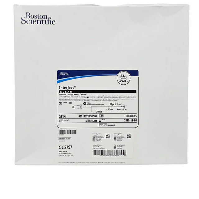Box of Boston Scientific medical device with clear label