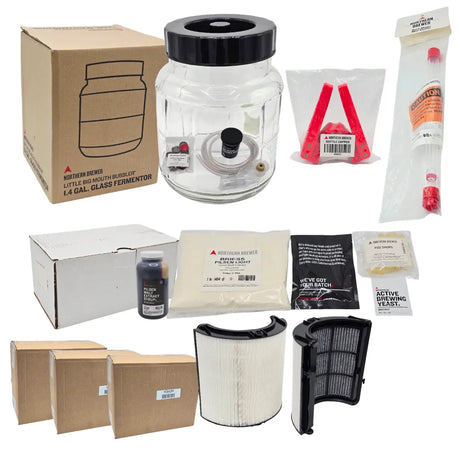 Northern Brewer Home Brewing Kit 1.4 Gal Fermentor Capper Siphon Bundle Primis Medical