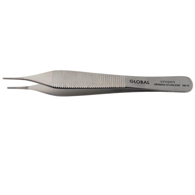 Baramed Instruments 370203 Adson Tissue Forceps Serrated 4.75 in Primis Medical
