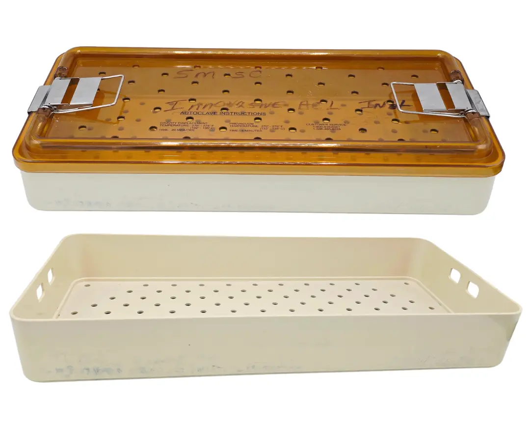 Innovative Medical Autoclave Sterilization Tray 20x9.5x4 Perforated Lid Case Primis Medical