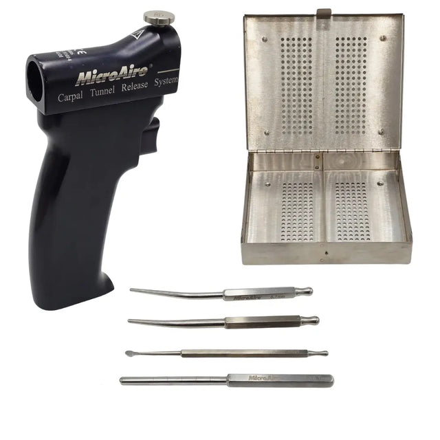 MicroAire Carpal Tunnel Release System 81017 w/ Handpiece & 4 Attachments MicroAire