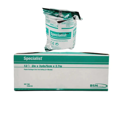 BSN Medical 7362 Specialist Plaster Bandages X-Fast Setting 2" x 3yds 12 Rolls BSN