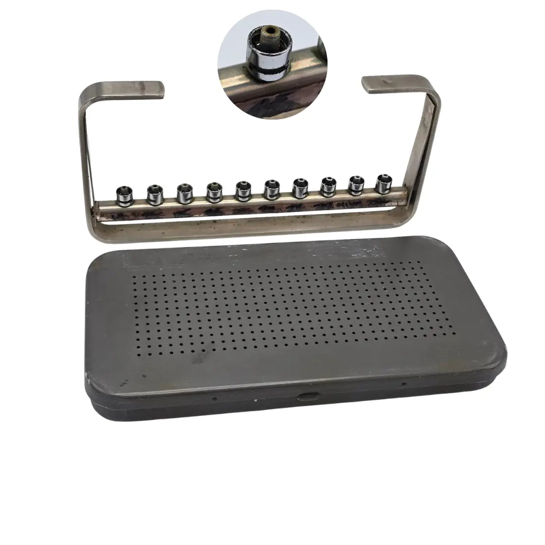 Katena USA Ophthalmic Sterilization Tray w/ 10-Slot Cannula Holder Rack Katena