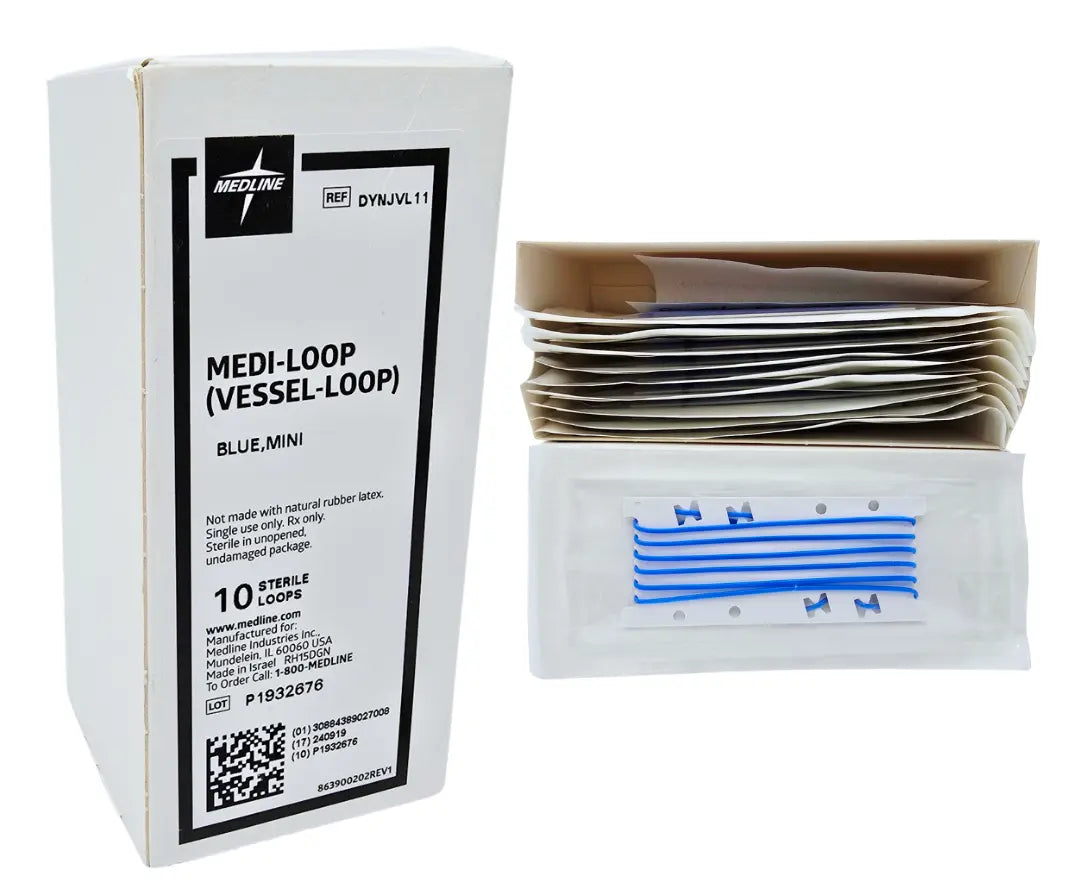Medline DYNJVL11 Medi-Loop Vessel Loop Blue Mini Box/10 Medline
