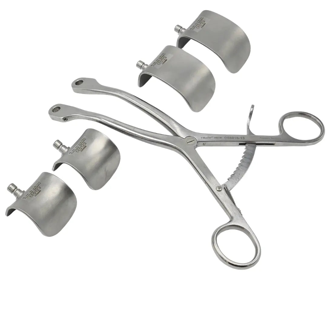 V Mueller OS8818-13 Kolbel Retractor Frame Ring-Handled w/ Link Blades Primis Medical